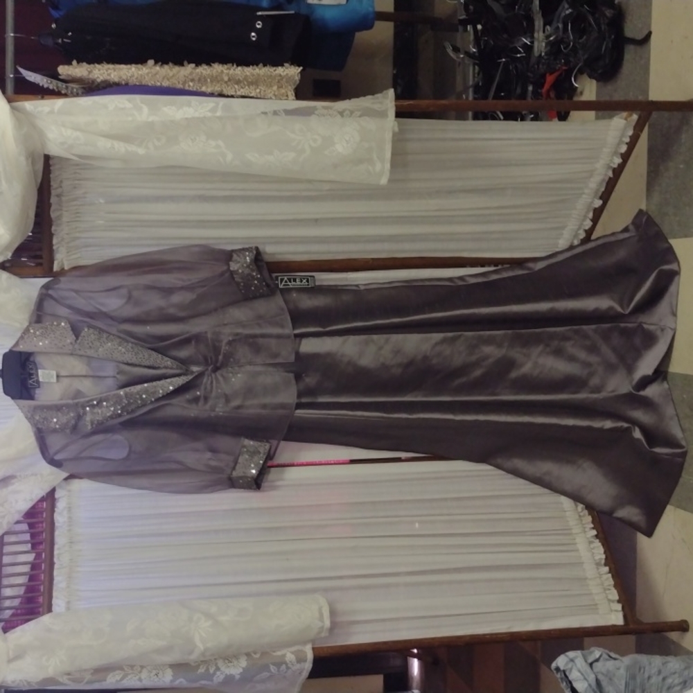 Alex Evenings formal. Pewter. Size 6.